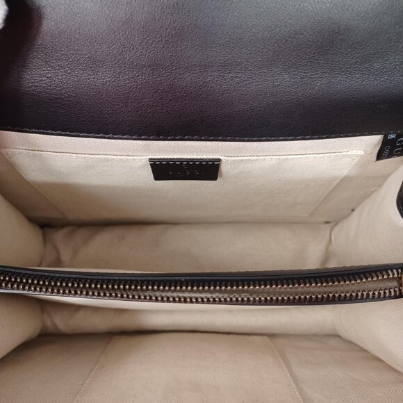 GUCCI Dionysus Bamboo Black Leather Satchel 770-092025 - Picture 12 of 16